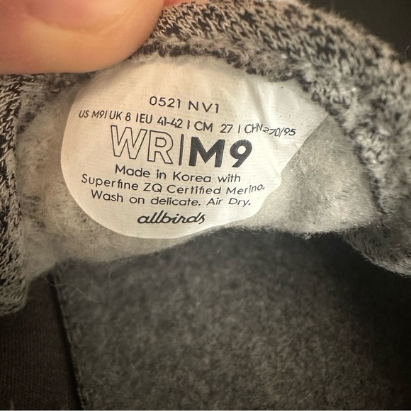 Allbirds Men's Wool Runner Mizzles Gray Wool Sneakers Athletic Shoes 9 Casual - Picture 9 of 9